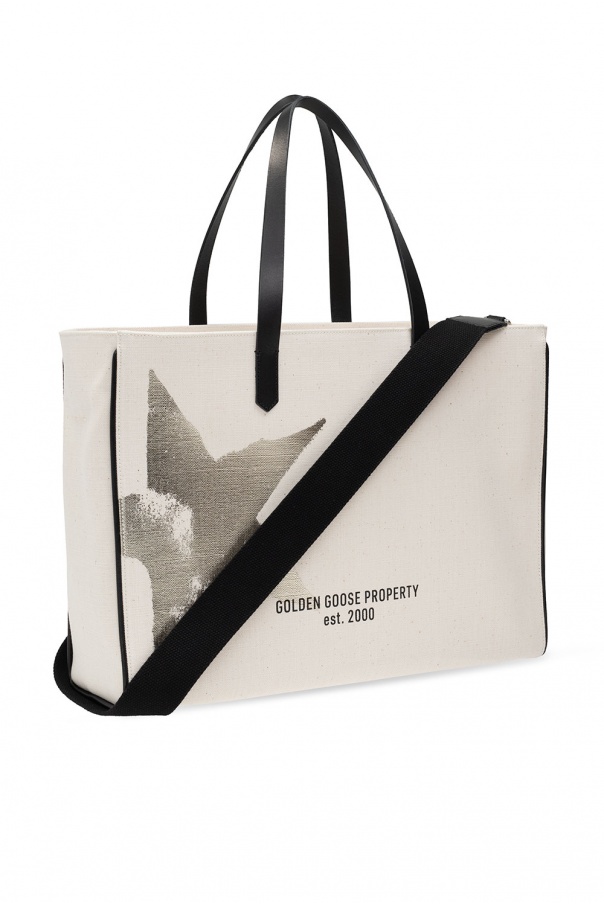トートバッグ Golden Goose Canvas Shopping Bag Golden Goose Logo Canvas Tote Bag | Neiman Marcus